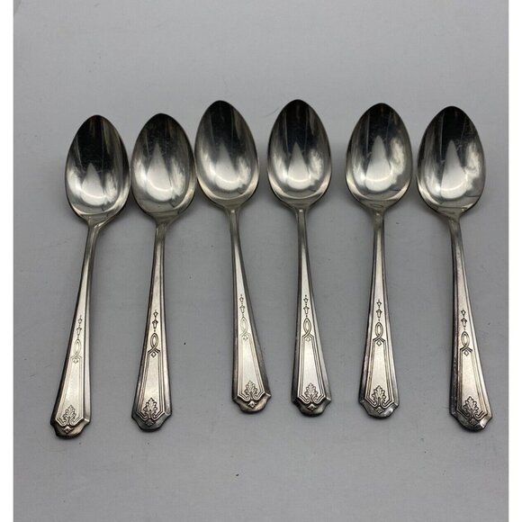 Oneida Community‎ Duro Plate Beverly Silverplate Teaspoon Set of 12 VTG 1922 - Picture 8 of 11